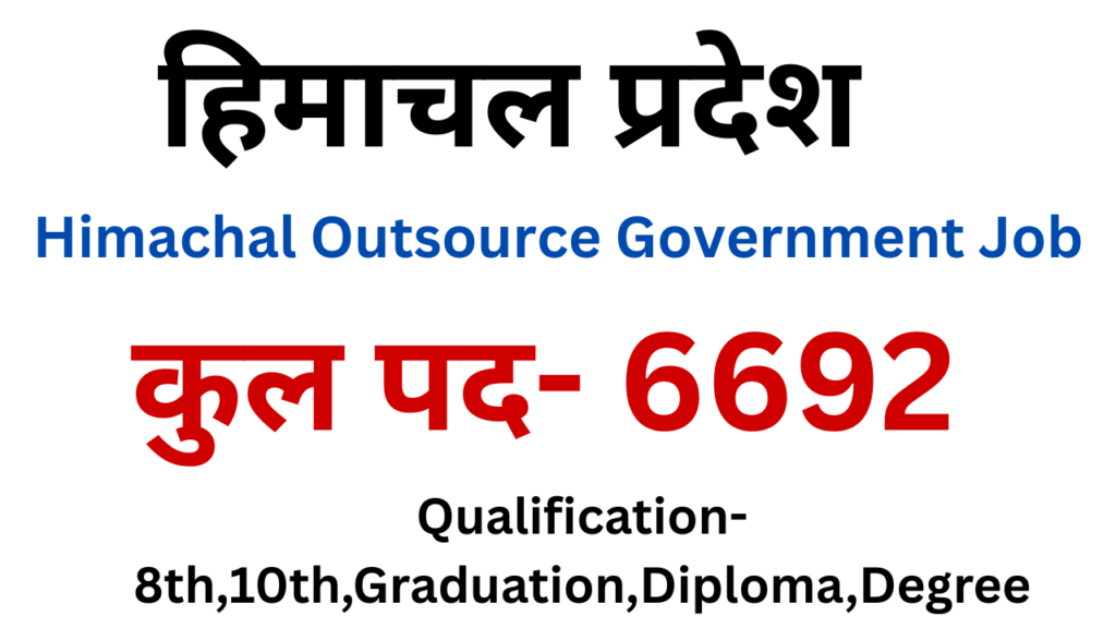 Himachal Outsource Government Job 2025